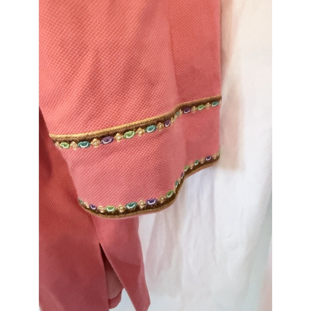 Bob Mackie wearable art Elephant Embroidered Kimono Jacket 3X peach/coral - Picture 5 of 5